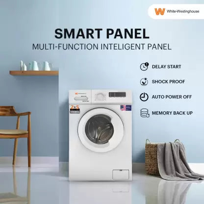 White Westinghouse (Trademark by Electrolux) 10.5 kg Fully Automatic Front Load Washing Machine with In-built Heater White (HDF1050) (OPEN BOX) White Westinghouse (Trademark by Electrolux) 10.5 kg Fully Automatic Front Load Washing Machine with In-built Heater White (HDF1050) (OPEN BOX)